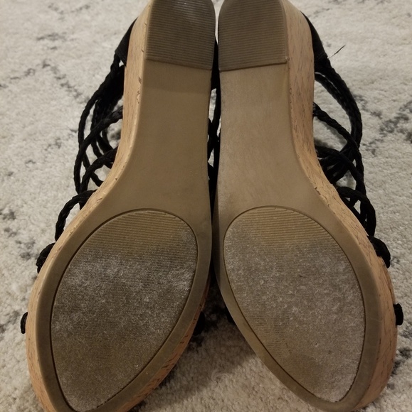 Black Wedge Heels - Picture 3 of 4